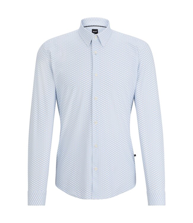 BOSS Slim-Fit Shirt in Printed Performance-Stretch Jersey