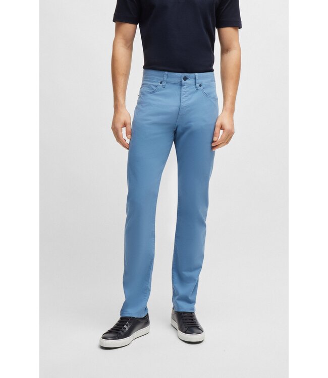 BOSS Slim-Fit Jeans in Lightweight Satin Stretch Denim