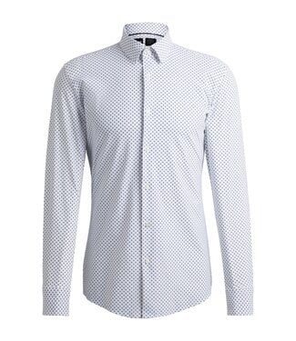 BOSS Slim-Fit Shirt in Printed Performance-Stretch Material