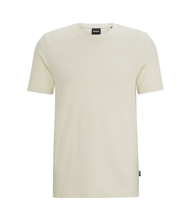 BOSS T-Shirt with Bubble-Jacquard Structure