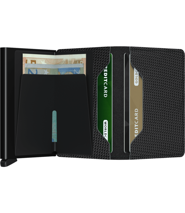 SECRID Slimwallet Carbone Noir lumière