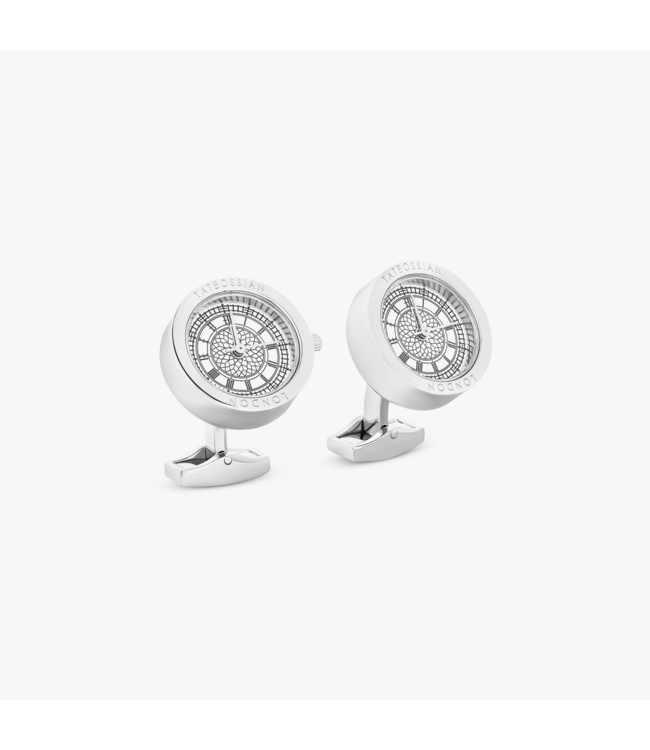 TATEOSSIAN Big Ben Watch cufflinks in stainless steel