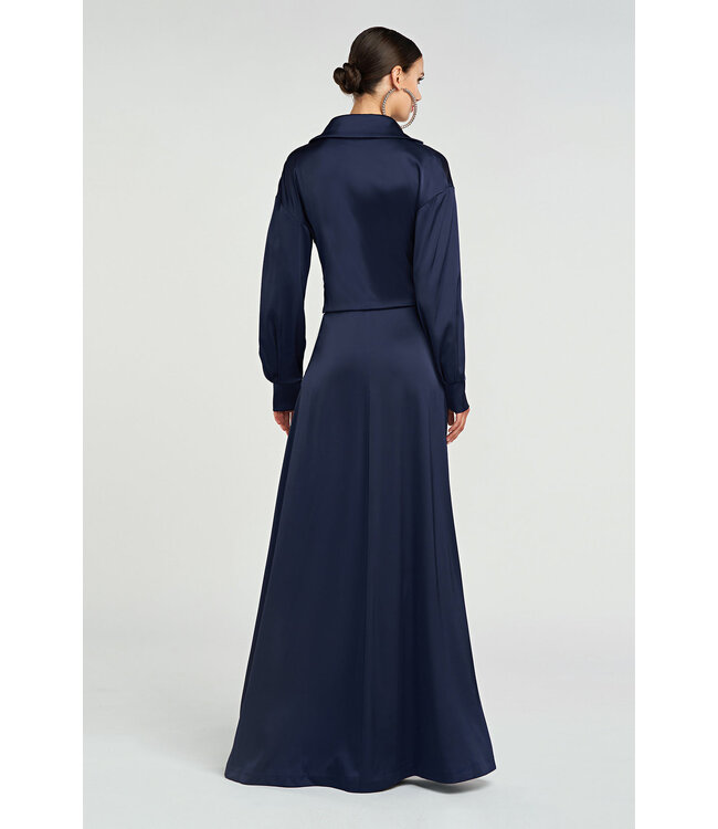 Halston IVON GOWN IN CHARMEUSE