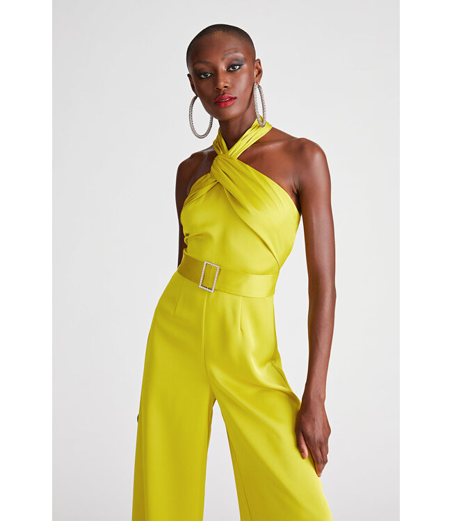 Halston KANI JUMPSUIT IN SATIN