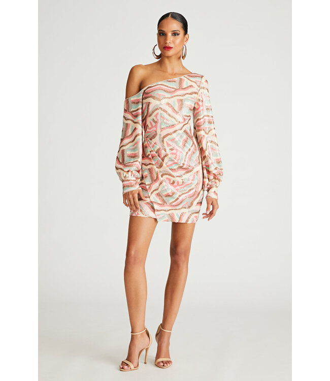 Halston KIMORA DRESS IN GEODE SEQUIN