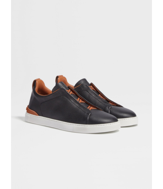 ZEGNA Baskets à triple couture en peau de daim