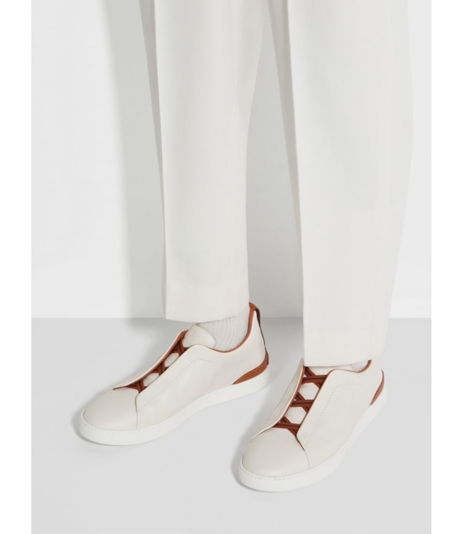 ZEGNA Baskets à triple couture en peau de daim