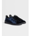 ZEGNA Navy Blue Velvet Triple Stitch Sneakers