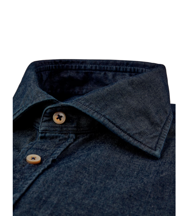 STENSTROMS Chemise stretch décontractée en denim bleu slimline