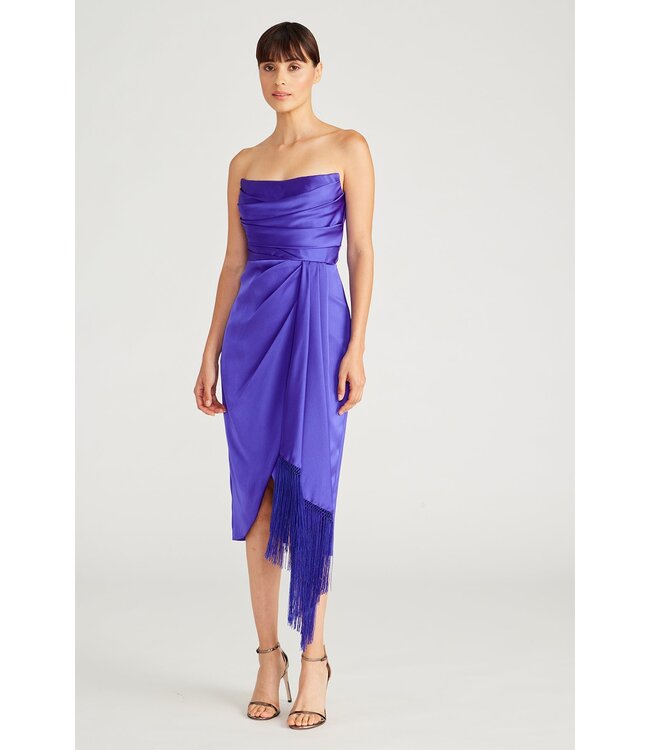 Theia Harriet - Robe drapée à franges