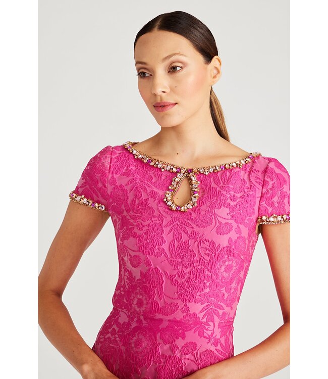 Theia Thelma Keyhole Cocktail Dress