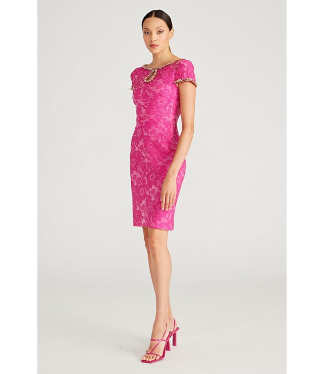 Theia Thelma Keyhole Cocktail Dress