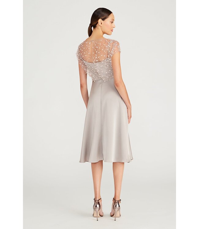Theia Lori Glimmer Satin Dress