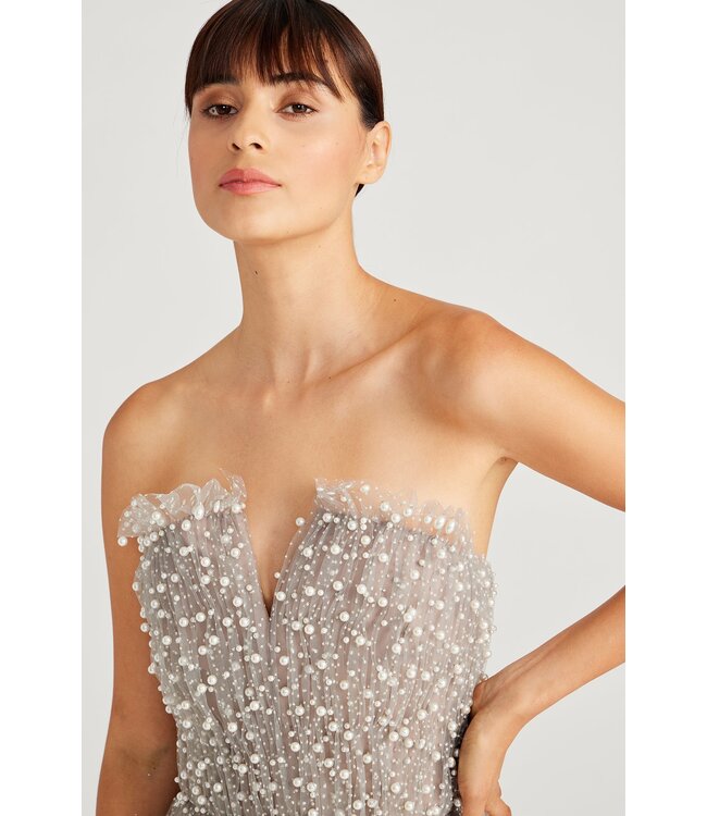 Theia Marilyn - Robe sans bretelles scintillante