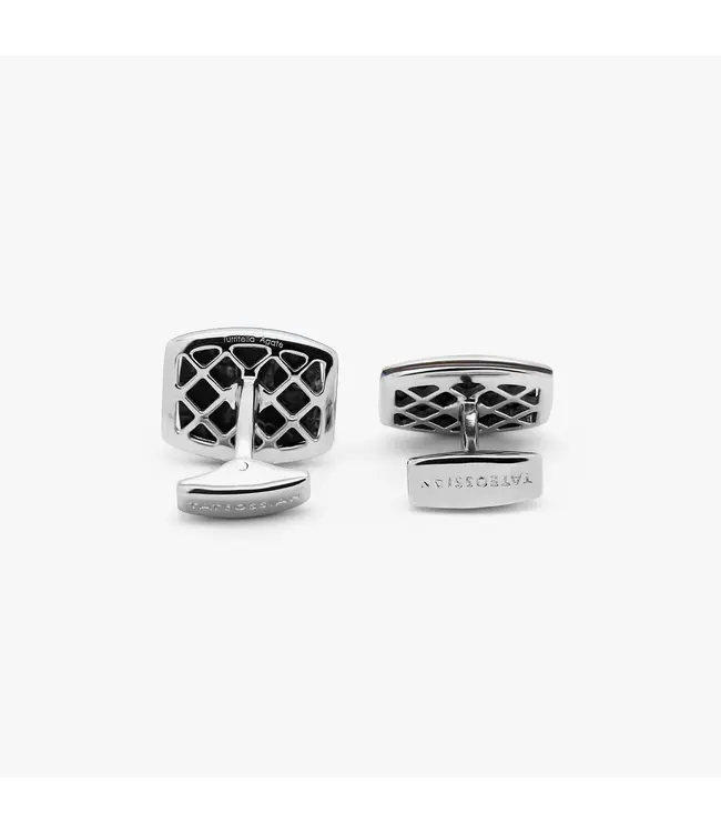 TATEOSSIAN Boutons de manchette en argent Turritella Agate