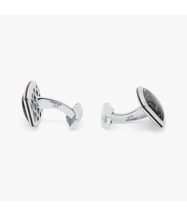 TATEOSSIAN Turritella Agate Cufflinks In Sterling Silver