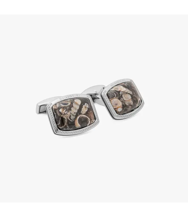 TATEOSSIAN Boutons de manchette en argent Turritella Agate