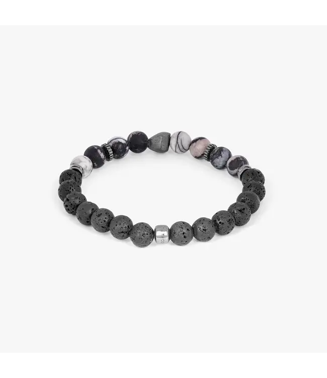 TATEOSSIAN Nugget Bracelet with Spiderweb Jasper and Black Rhodium Plated Sterling Silver
