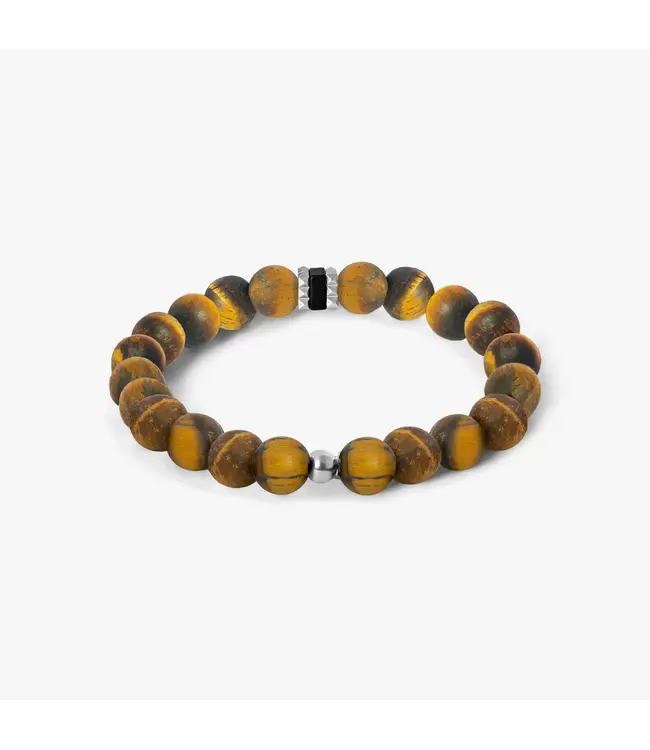 TATEOSSIAN Bracelet de perles Giza en Oeil de Tigre Marron