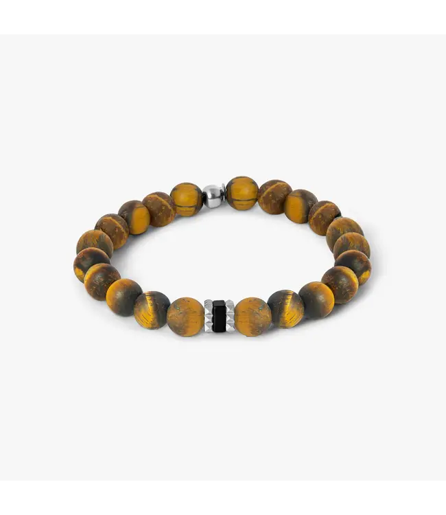 TATEOSSIAN Bracelet de perles Giza en Oeil de Tigre Marron