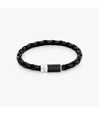 TATEOSSIAN Carbon Pop bracelet with black leather and black carbon fibre