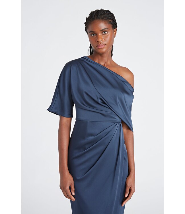 Theia Robe drapée asymétrique Rayna