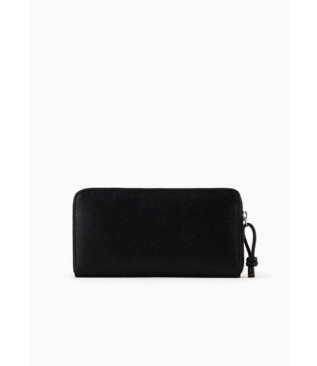 EMPORIO ARMANI Portefeuille en cuir marbré avec fermeture éclair enveloppante