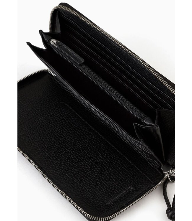 EMPORIO ARMANI Portefeuille en cuir marbré avec fermeture éclair enveloppante