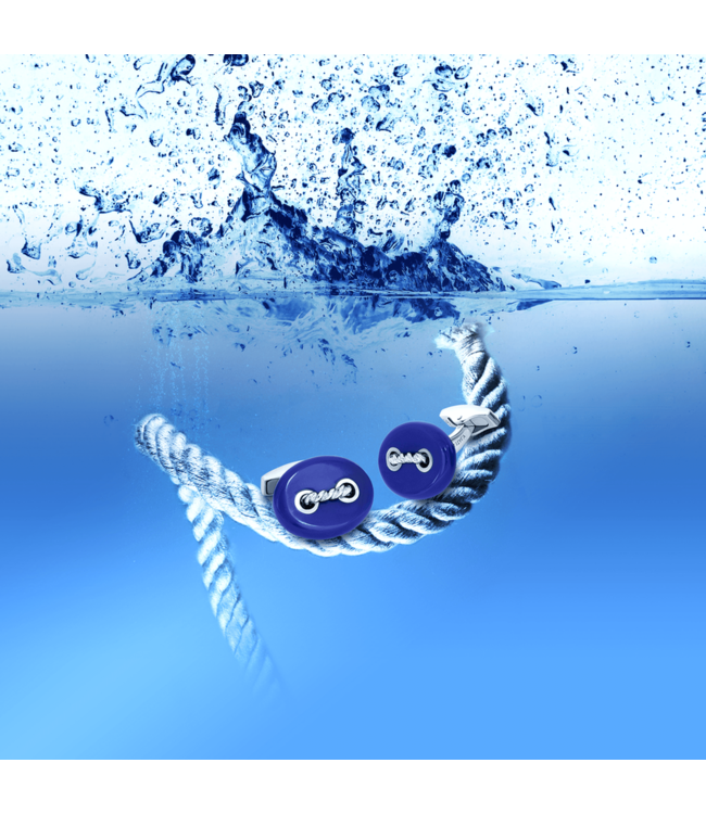 TATEOSSIAN Cable Marine Link Silver Cufflinks