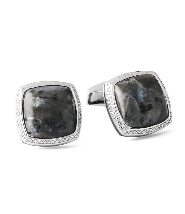 TATEOSSIAN Larvikite Stone Cushion Cufflinks