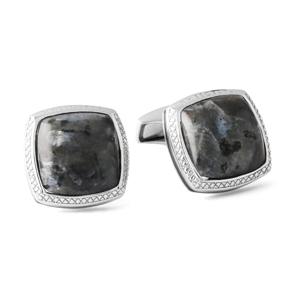 Larvikite Stone Cushion Cufflinks