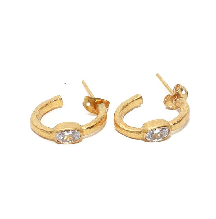 Crystal Mini Hoop Earrings