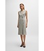 BOSS Wrap-front dress in checked virgin-wool crepe
