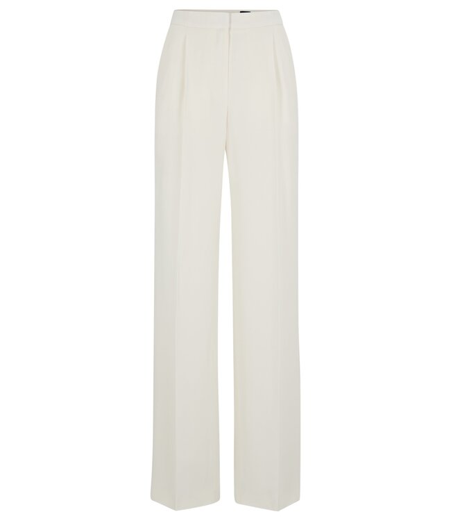 BOSS Regular-fit trousers in matte fabric