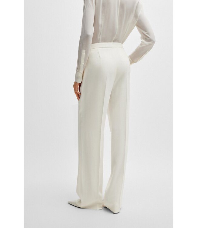 BOSS Regular-fit trousers in matte fabric