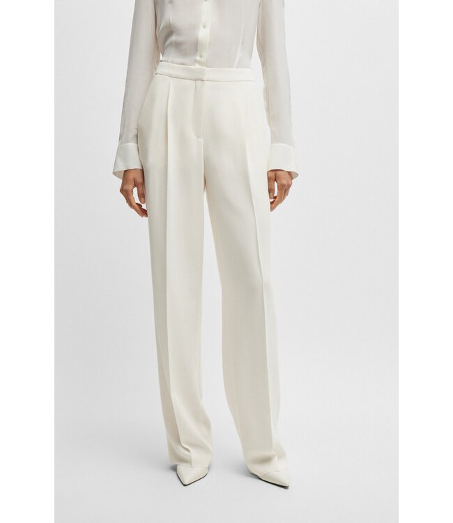 BOSS Regular-fit trousers in matte fabric