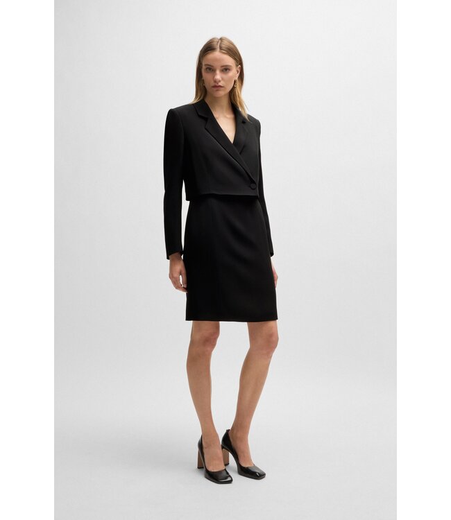 BOSS Tailored dress in matte fabric