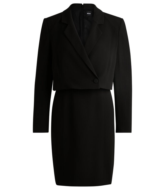BOSS Robe tailleur en tissu mat