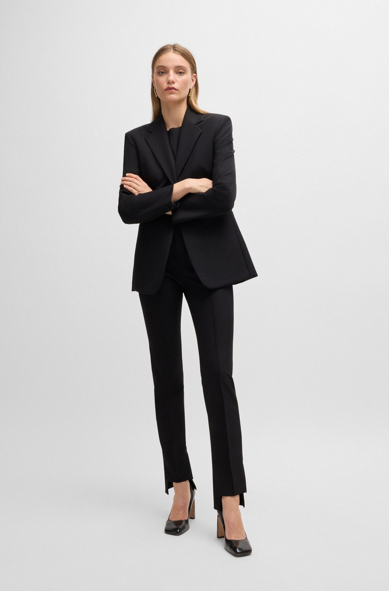 Slim-fit jacket in performance-stretch material