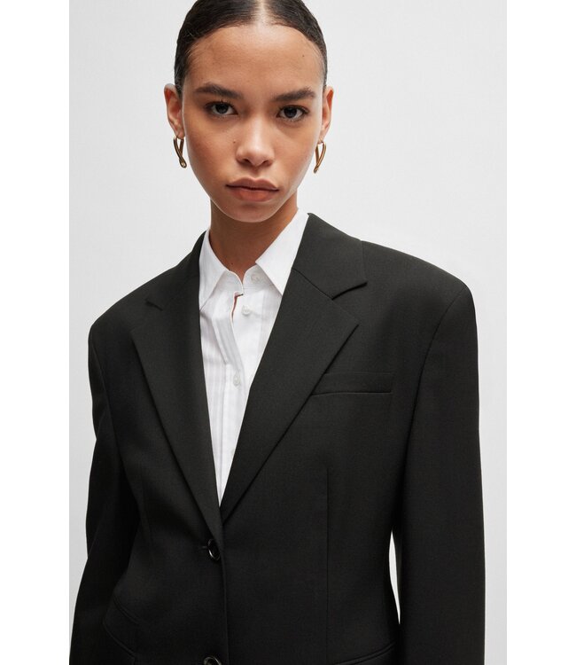 BOSS Slim-fit jacket in wool twill