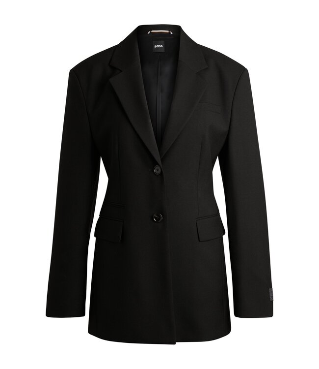 BOSS Slim-fit jacket in wool twill