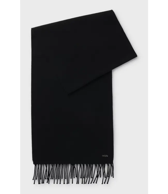 BOSS Italian-made scarf in wool twill