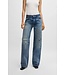 BOSS Wide-leg jeans in blue rigid denim