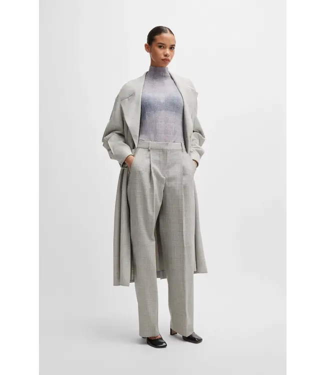 BOSS Top à col haut en tulle plissé