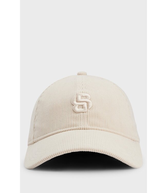 BOSS Corduroy cap with Double B monogram embroidery