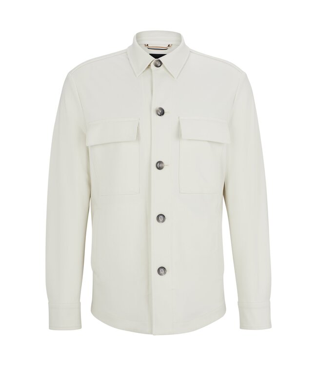 BOSS Relaxed-fit overshirt in stretch jersey