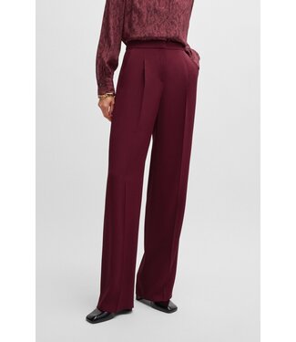 BOSS Regular-fit trousers in matte fabric