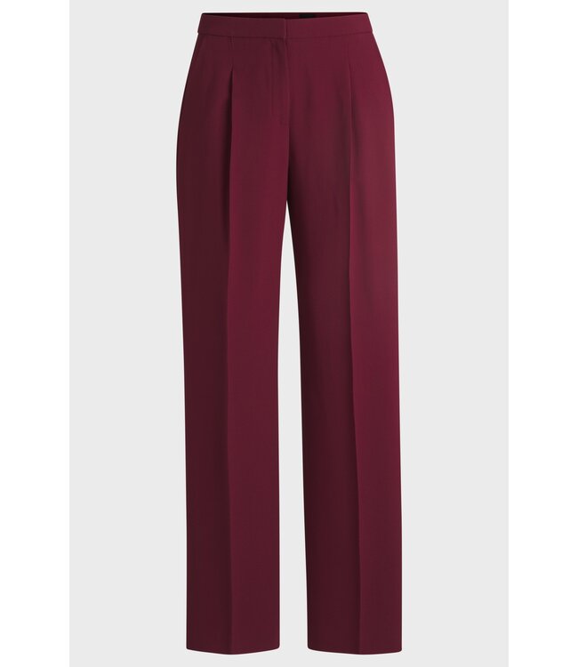 BOSS Regular-fit trousers in matte fabric