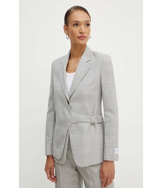 BOSS Blazer ceinturé à carreaux de verre