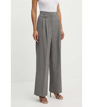 BOSS Wide leg wool pinstripe trousers